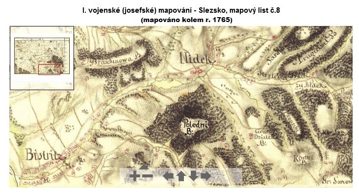 Mapa kolem 1765
